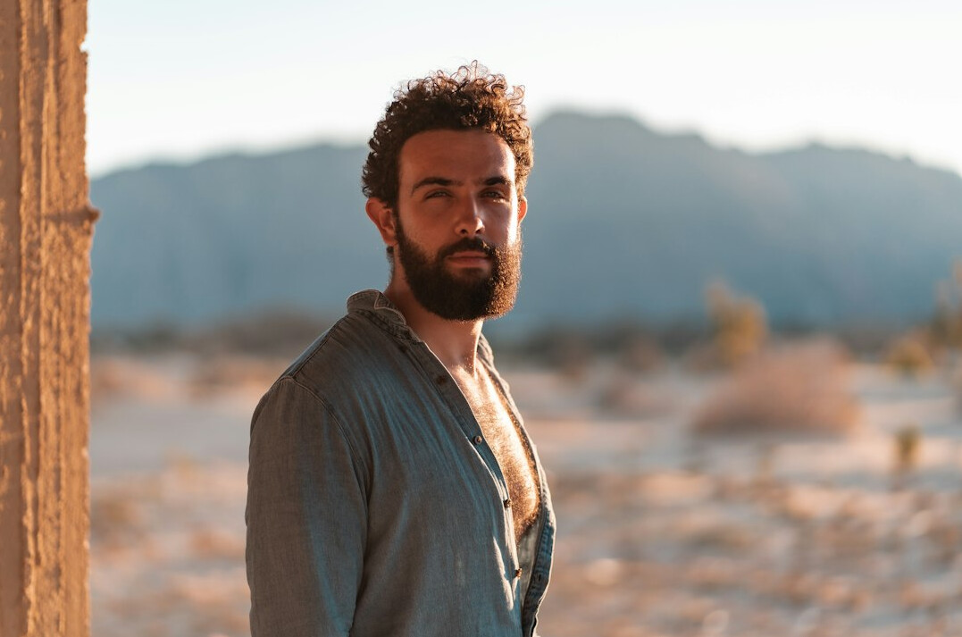 Portrait of a bearded man in his thirties