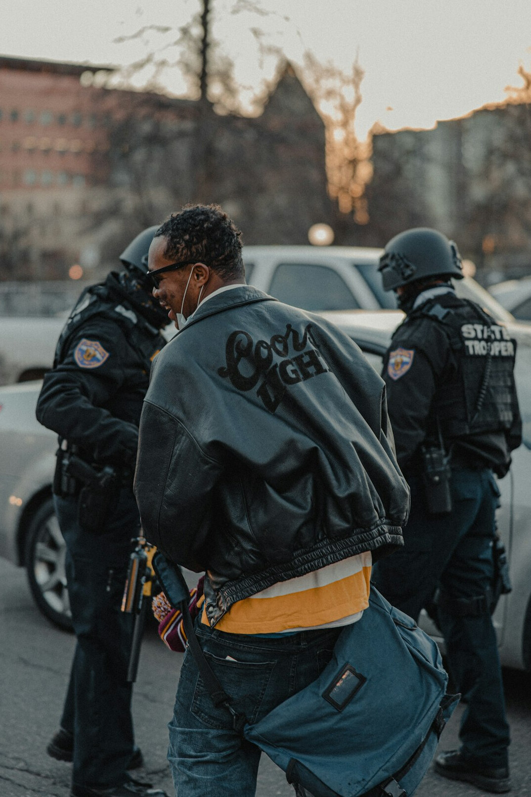 security guard arresting shoplifter